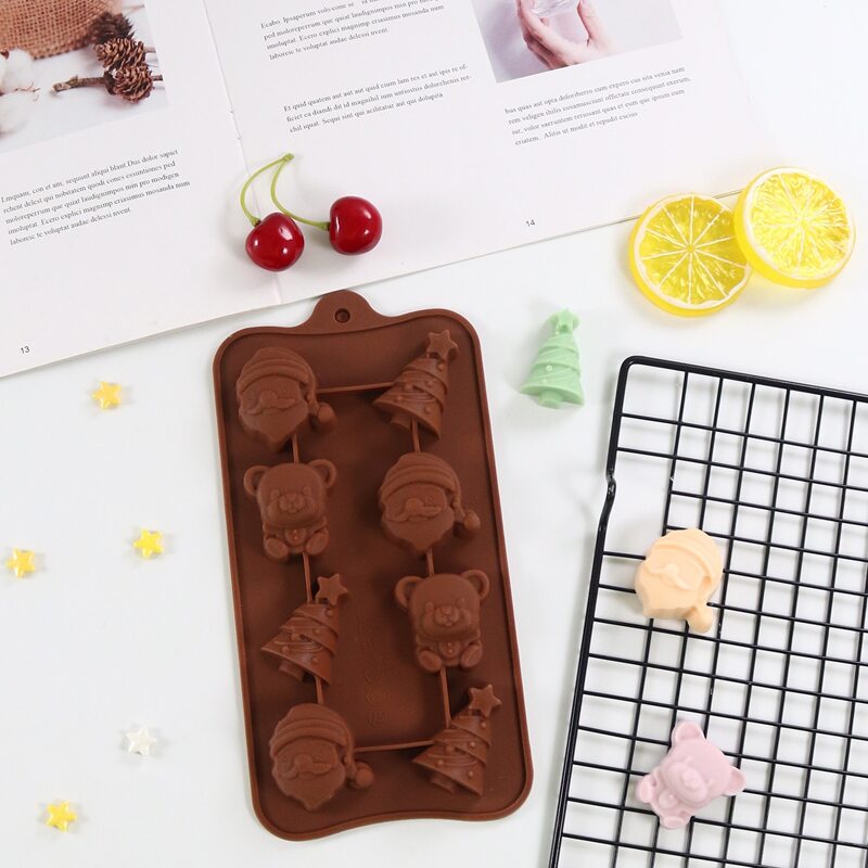 

1pc Christmas Chocolate Mold, Coffee brown