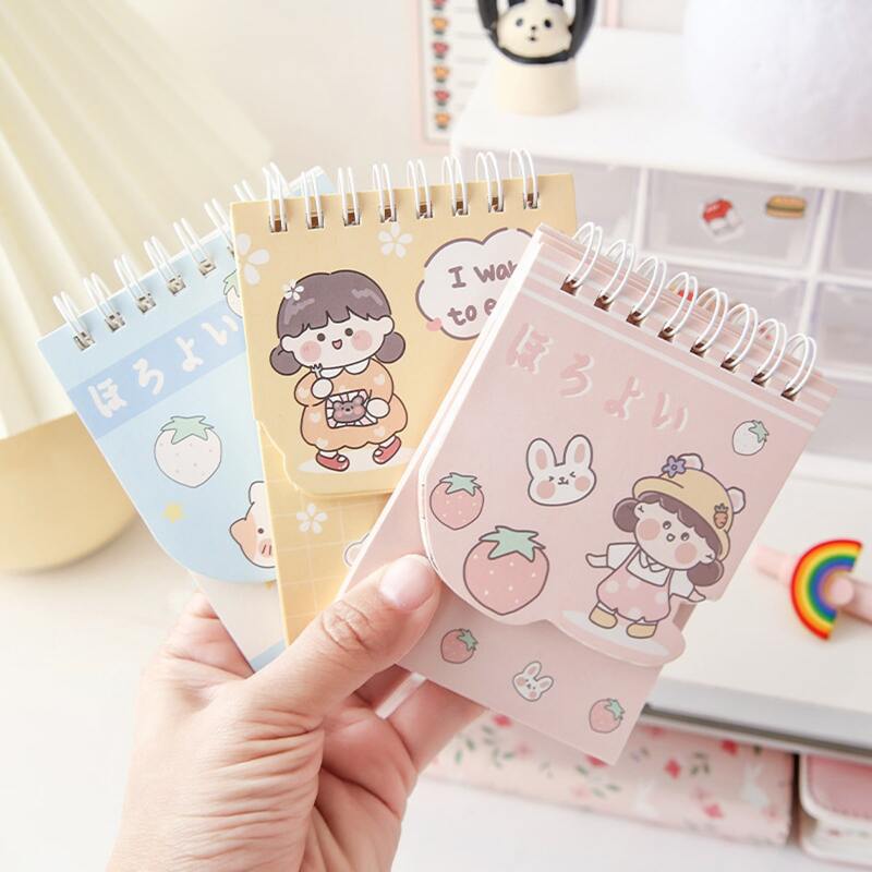 

1pc Random Cartoon Mini Spiral Notebook, Multicolor