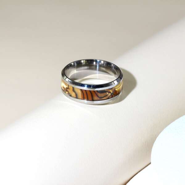 

Men Round Ring, Silver