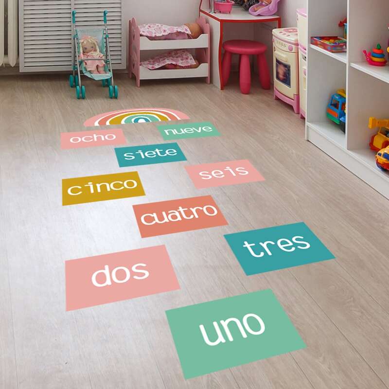 

Kids Letter Graphic Floor Sticker, Multicolor