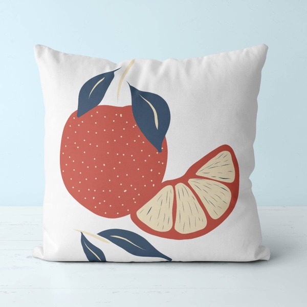 

Fruit Print Cushion Cover Without Filler, Multicolor