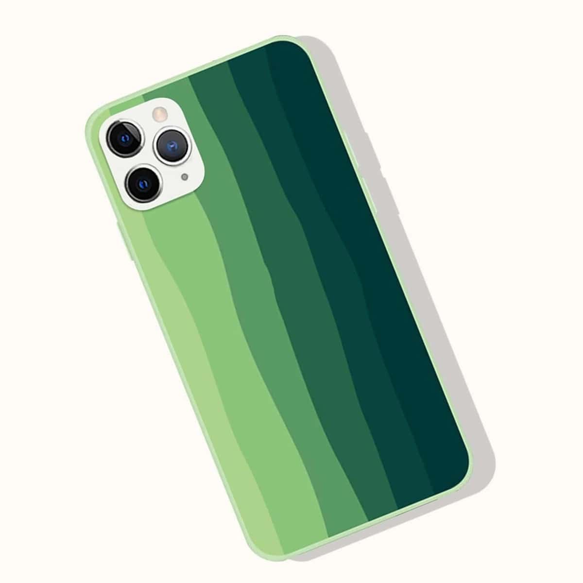 

1pc Ombre Phone Case, Green