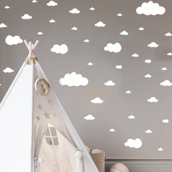 

Kids Cloud Wall Sticker, White