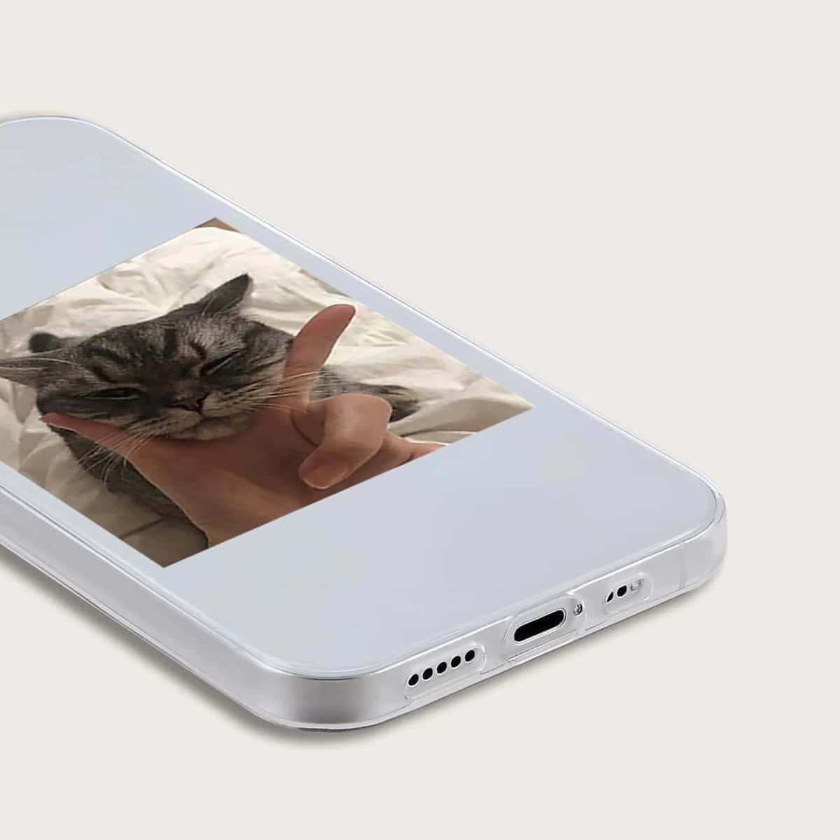 

1pc Cat Graphic Phone Case, Multicolor