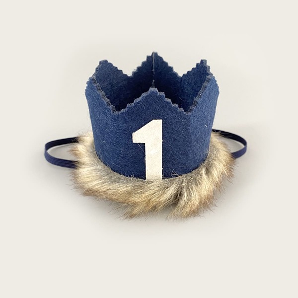 

Baby Crown Decor Headband, Navy blue