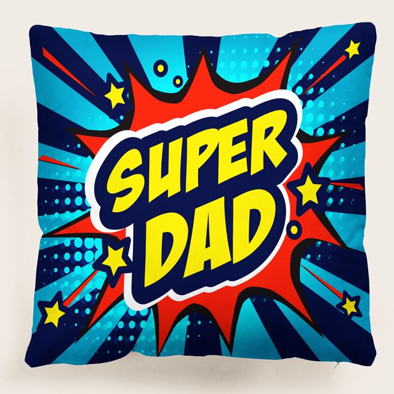

Slogan Graphic Father's Day Cushion Cover Without Filler, Multicolor