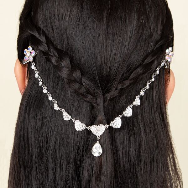 

Rhinestone Heart Decor Hair Clip, Multicolor