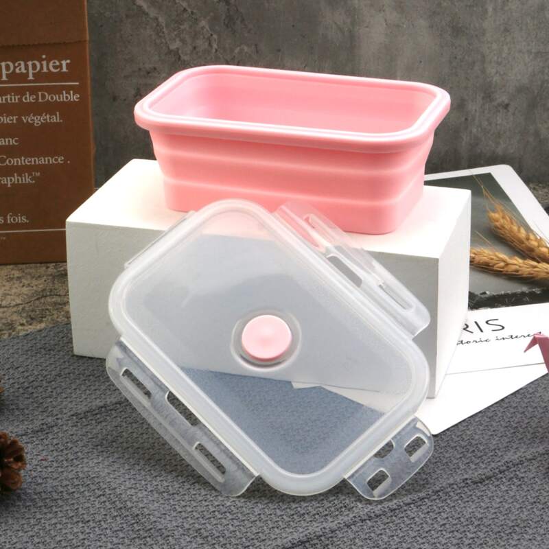 

1pc Foldable Random Color Lunch Box, Multicolor