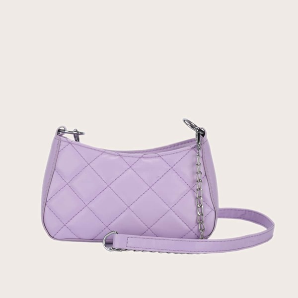 

Quilted Crossbody Bag, Lilac purple