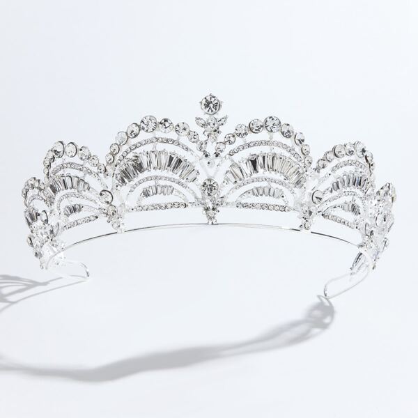 

Rhinestone Crown Hair Accessory, Silver