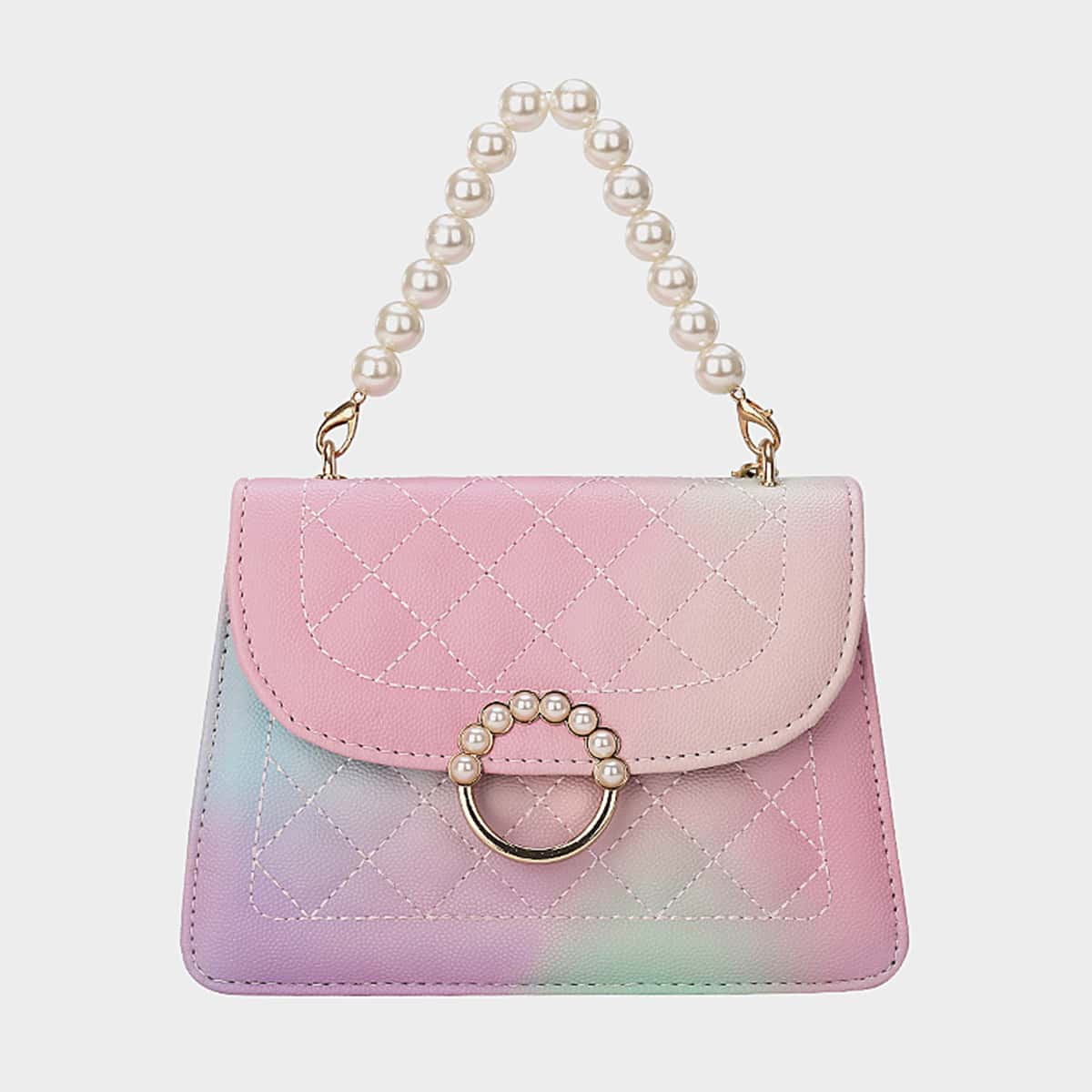 

Quilted Tie Dye Satchel Bag, Multicolor