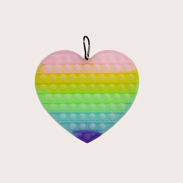 

Heart Shaped Push Bubble Toy, Multicolor