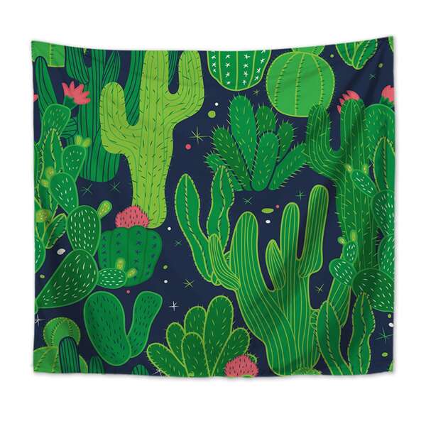 

Cactus Print Tapestry, Green