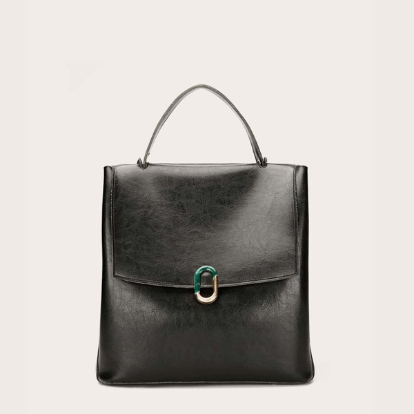 

Minimalist Flap Backpack, Black
