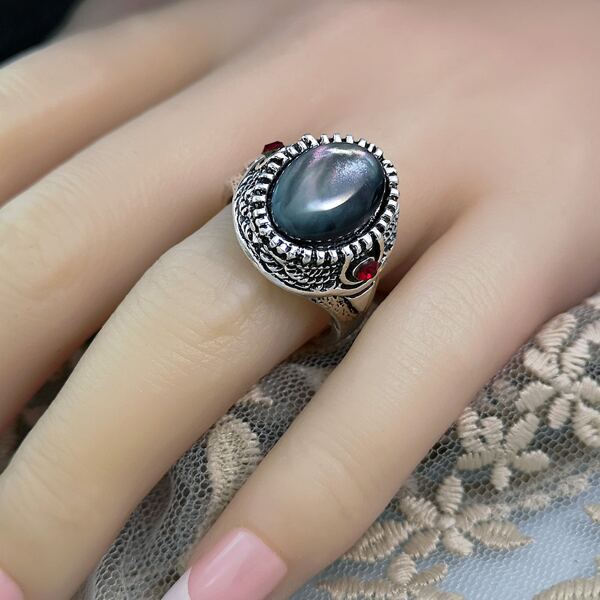 

Rhinestone Decor Ring, Grey