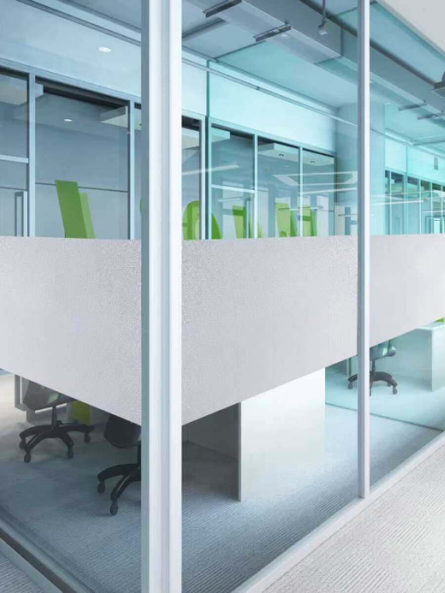 3D Matte Window Film Stained Glass Decorative UV Window Sticker Privacy Frosted Self Adhesive Film Window Decal For Glass - White - View 1