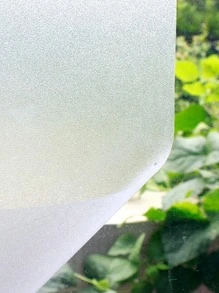 3D啞光窗戶膜玻璃裝飾窗戶貼紙隱私磨砂自粘膜窗戶貼花適用於玻璃 - 白色 - 查看 2