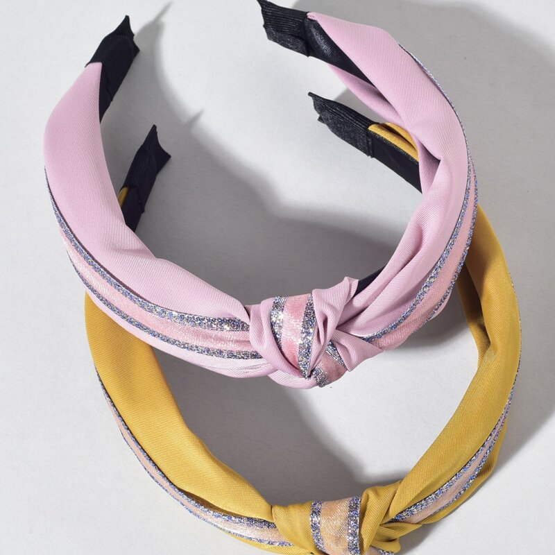 

2pcs Knot Hair Hoop, Multicolor