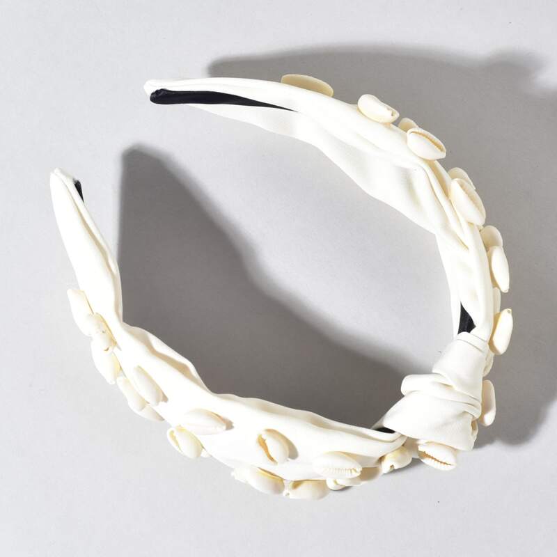 

Shell Decor Hair Hoop, White