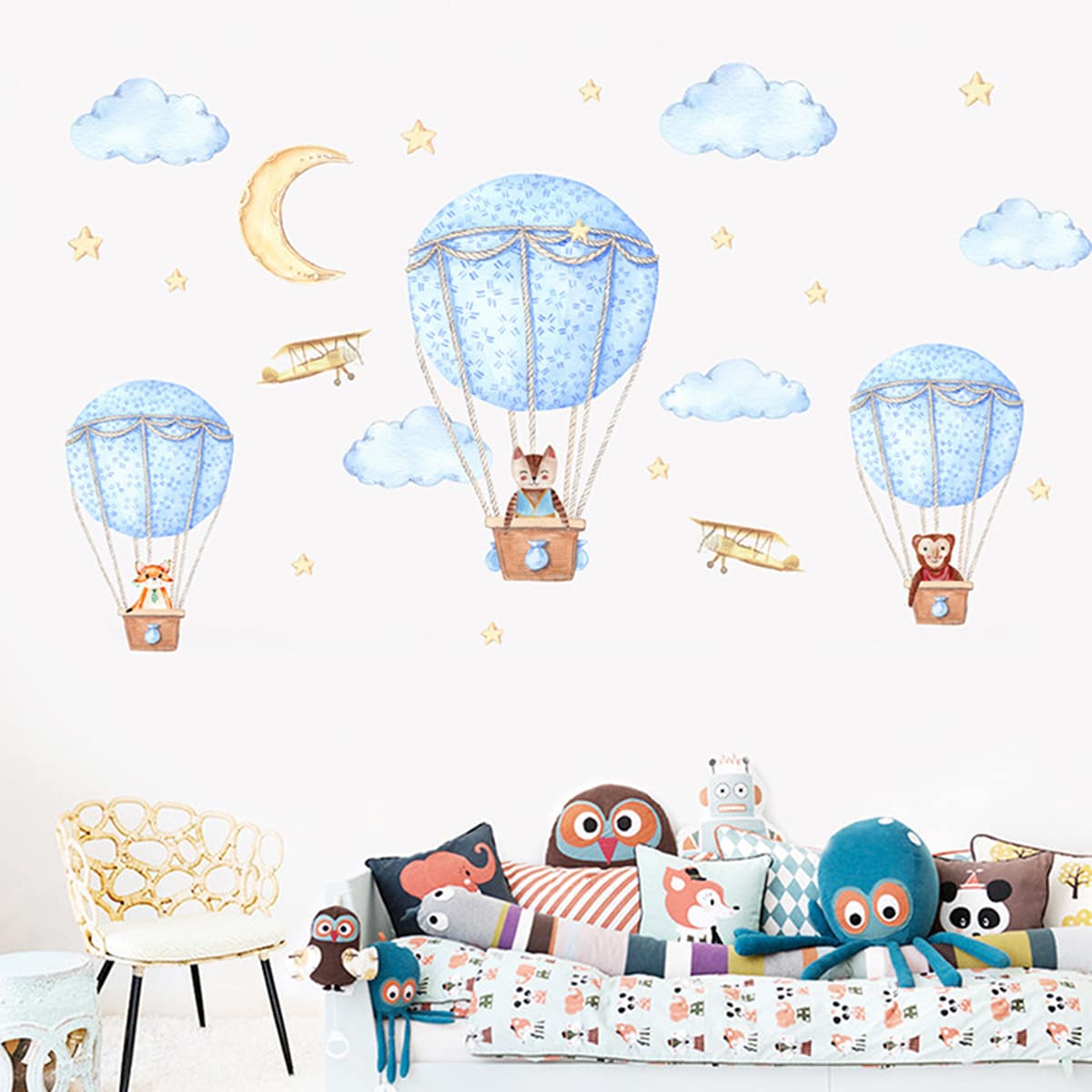 

Hot Air Balloon Wall Sticker, Multicolor