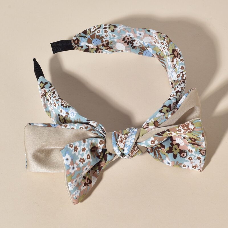 

Flower Graphic Bow Hair Hoop, Multicolor