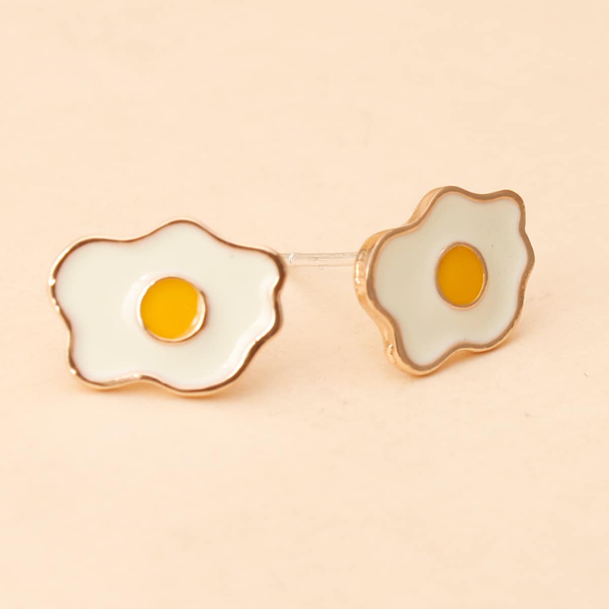

Cartoon Charm Earrings, White