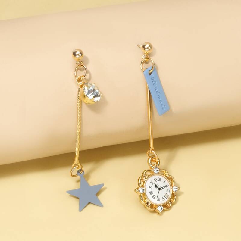 

Rhinestone Charm Drop Earrings, Multicolor