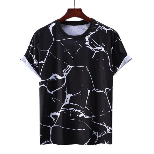 

Men Graphic Print Short Sleeve Tee, Black