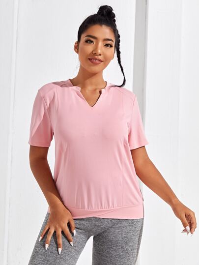 تي شيرت رياضي بلون موحد 50+ حماية الأشعة فوق البنفسجية مقاس كبير