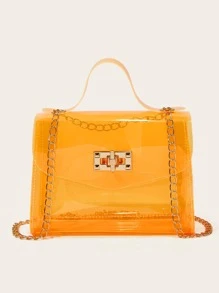 Bolso cartera transparente - Naranja - Ver 1