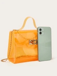 Bolso cartera transparente - Naranja - Ver 2