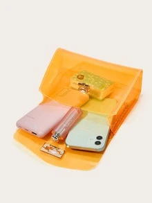 Bolso cartera transparente - Naranja - Ver 4