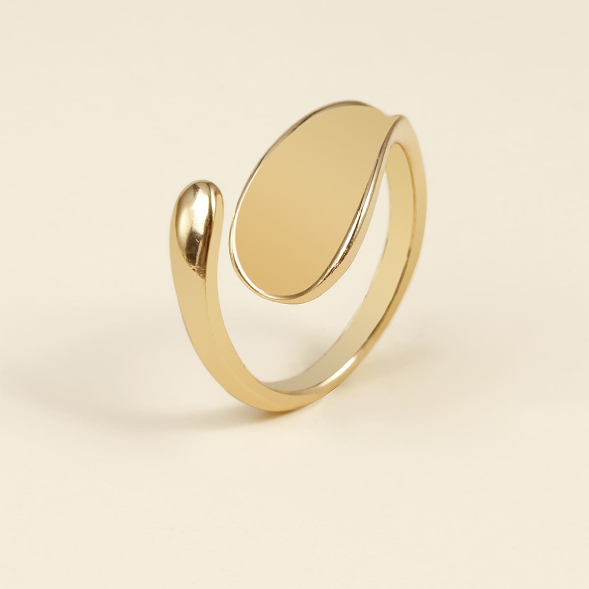 

1pc Minimalist Cuff Ring, Gold