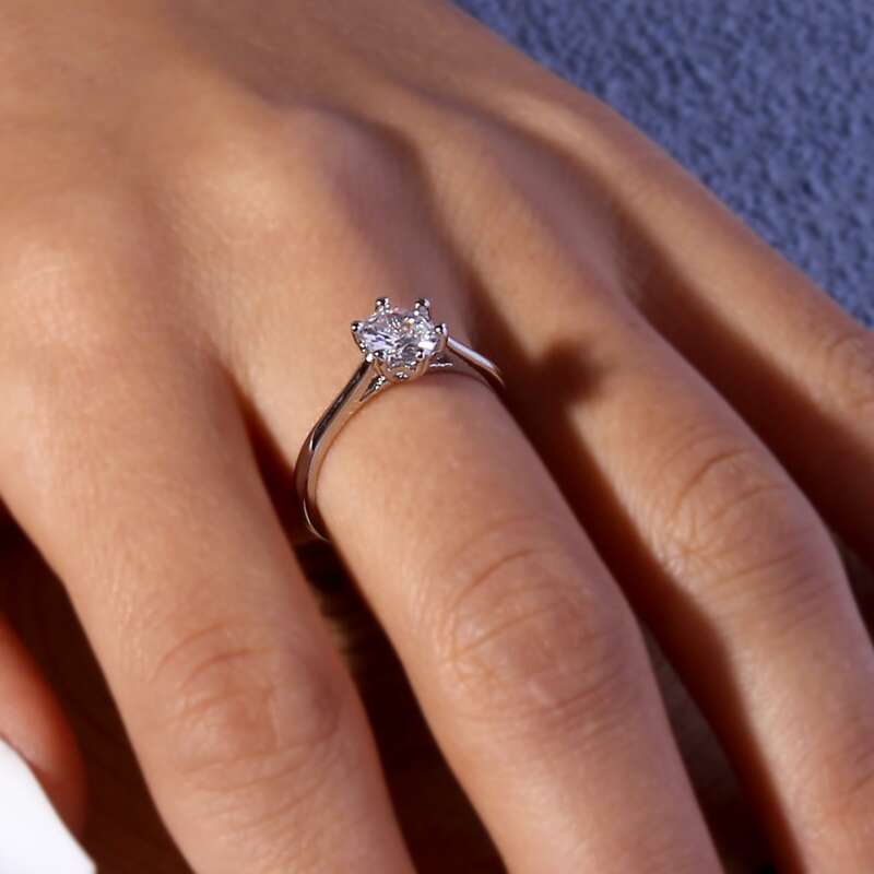 

Rhinestone Decor Ring, Silver