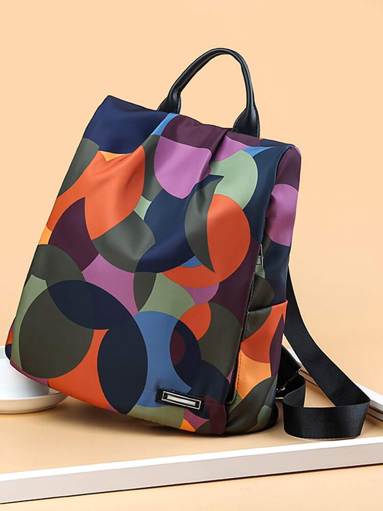 Mochila anti robo de color combinado - Multicolor - Añade 5