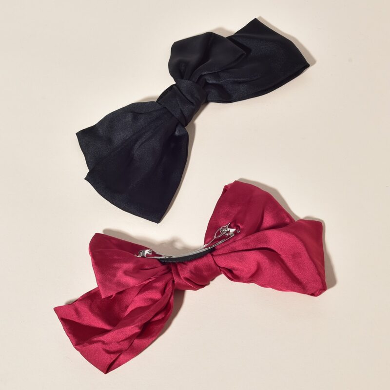 

2pcs Bow Hair Clip, Multicolor