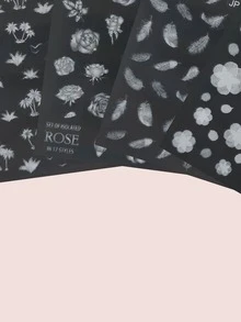 4sheets Flower Pattern Nail Art Sticker