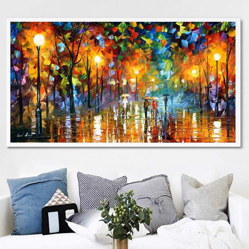 

Watercolor Pattern Unframed Painting, Multicolor