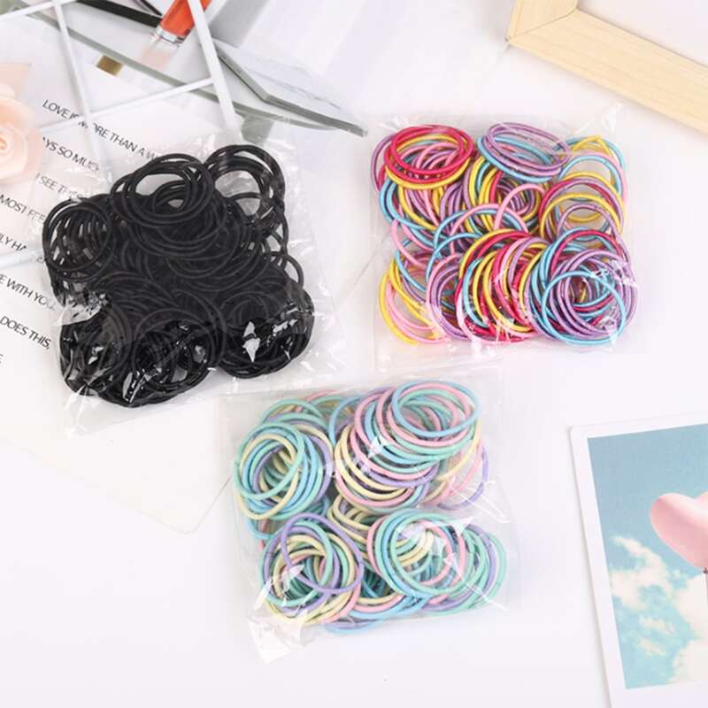 

100pcs Random Hair Tie, Multicolor