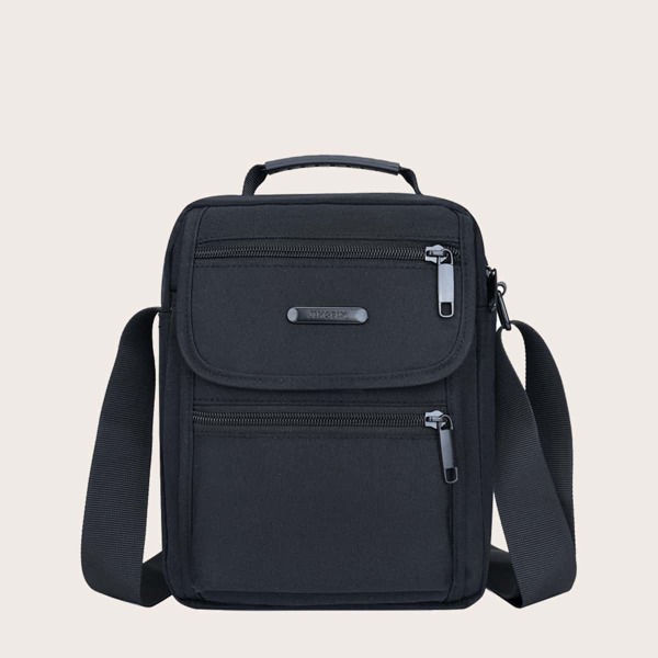 

Men Minimalist Crossbody Bag, Black