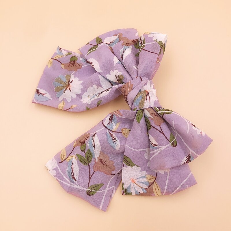 

Ditsy Floral Bow Hair Clip, Lilac purple