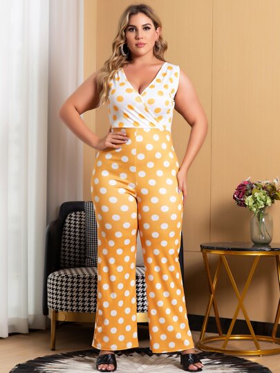 seomiscky جمبسوت بنقاط البولكا مقاس كبير