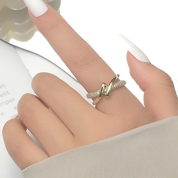 

Zircon Decor Ring, Gold