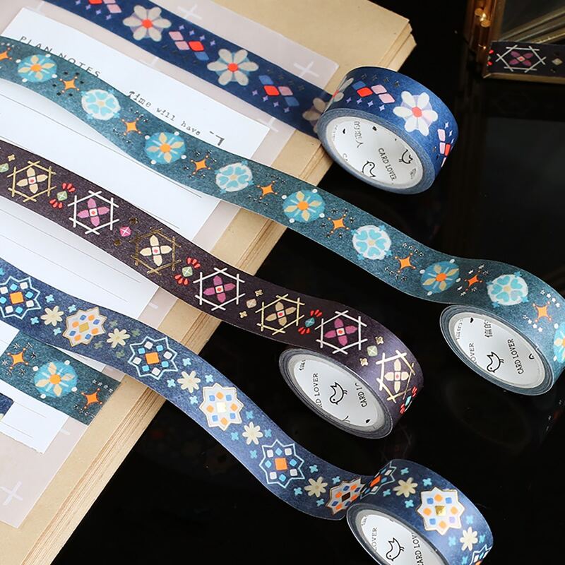

1roll Mixed Pattern Random Washi Tape, Multicolor