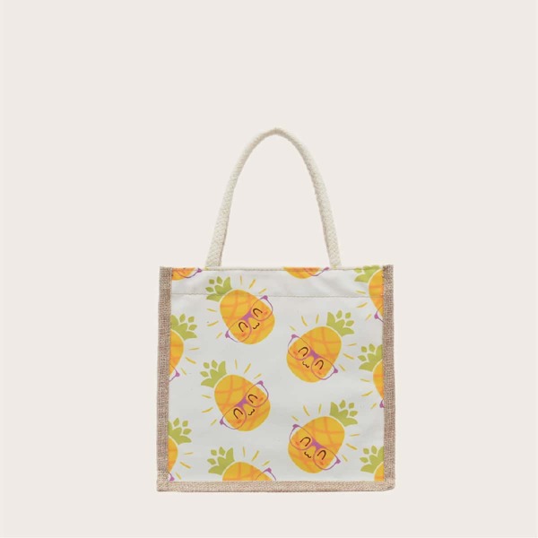 

Cartoon Graphic Satchel Bag, Multicolor
