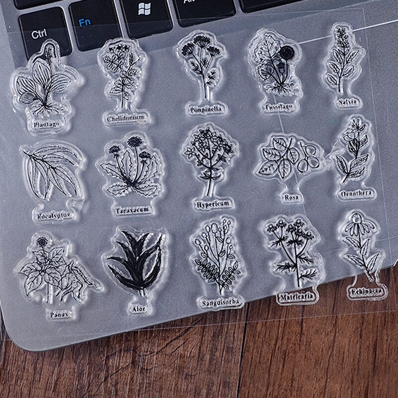 

1pc Plants Pattern Stamp, Clear