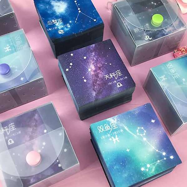 

390pcs Constellation Pattern Random Origami, Multicolor