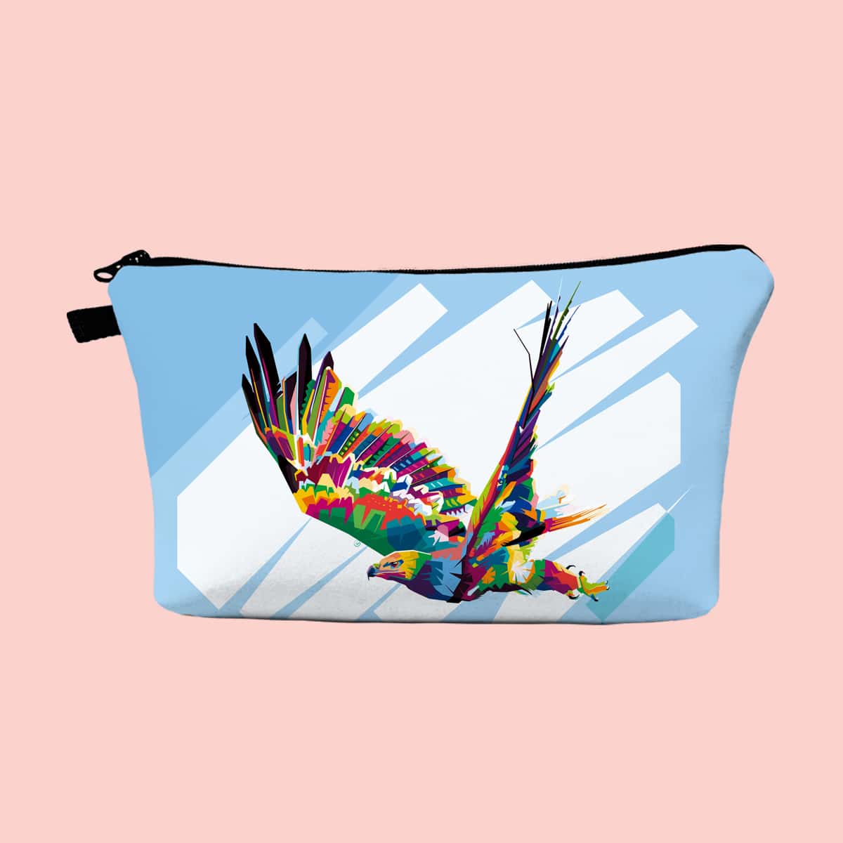 

Eagle Pattern Zipper Makeup Bag, Blue