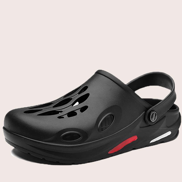 

Men Minimalist Hollow Out Sandals, Black