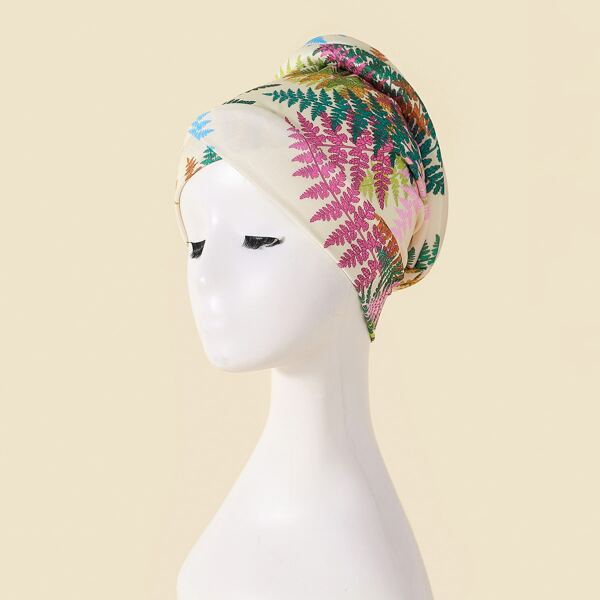 

Leaf Print Hat, Multicolor